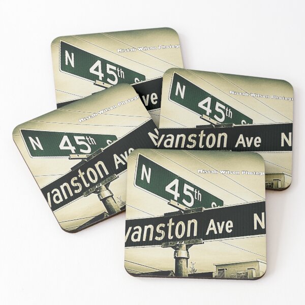 Item preview, North 45th Street & Evanston Avenue North, Seattle, Washington designed and sold by The Street Sign Store.