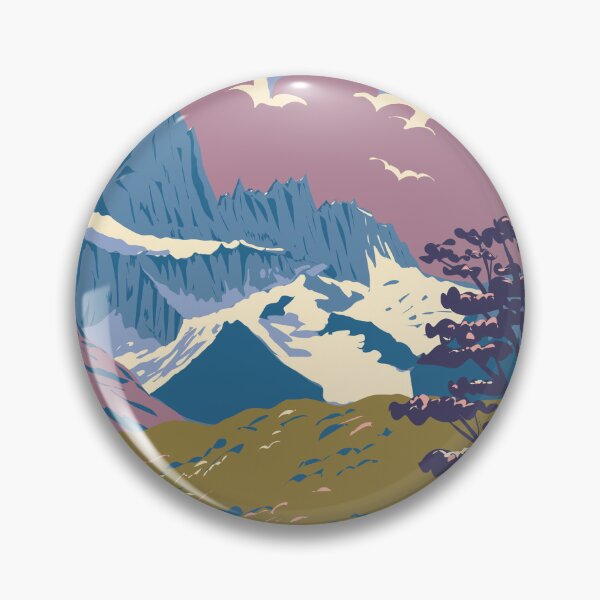 Item preview, Monte Fitz Roy with Viedma Lake in Patagonia Argentina WPA Art Deco Poster  designed and sold by patrimonio.