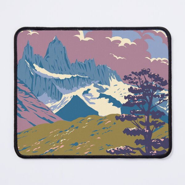 Item preview, Monte Fitz Roy with Viedma Lake in Patagonia Argentina WPA Art Deco Poster designed and sold by patrimonio.