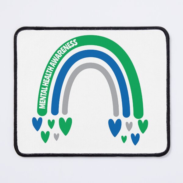 Item preview, Mental Health Awareness Rainbow with hearts designed and sold by Teamtsunami6.