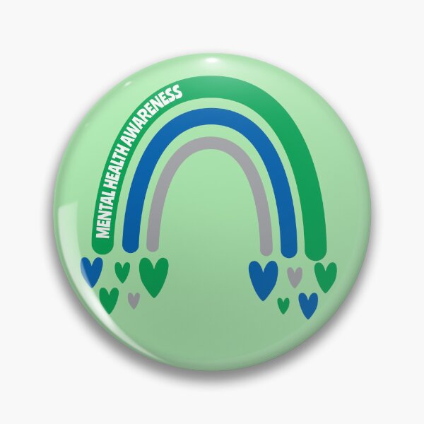 Item preview, Mental Health Awareness Rainbow with hearts designed and sold by Teamtsunami6.