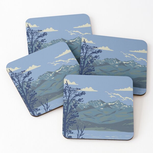Item preview, Tierra del Fuego National Park with Fagnano Lake Argentina WPA Art Deco Poster  designed and sold by patrimonio.