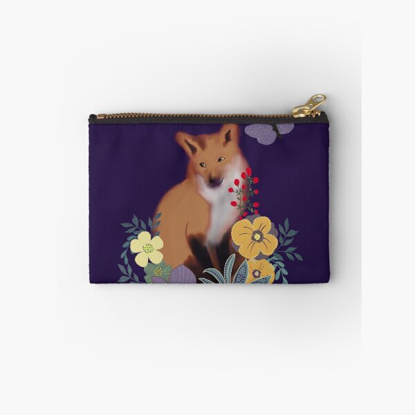 Item preview, Cute red fox, butterfly and flowers designed and sold by ahahdodo.
