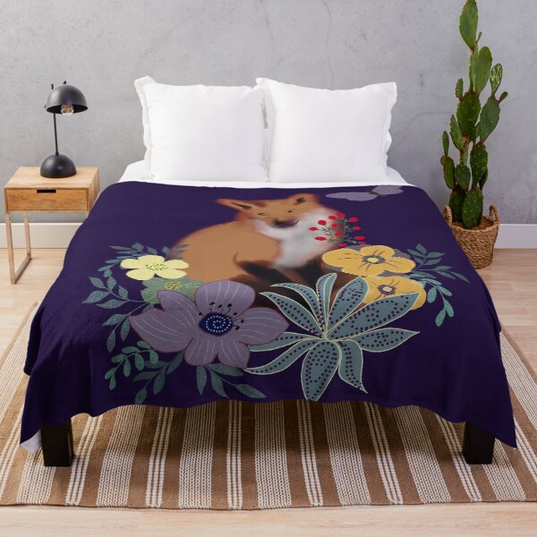 Item preview, Cute red fox, butterfly and flowers designed and sold by ahahdodo.
