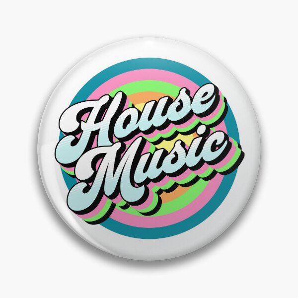 Item preview, HOUSE MUSIC  - Drop Shadow Target (lime/pink/blue)  designed and sold by Discothreadz.