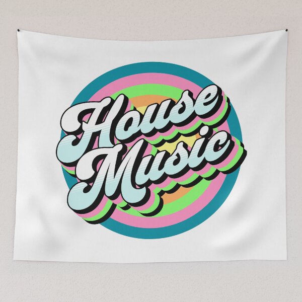 Item preview, HOUSE MUSIC  - Drop Shadow Target (lime/pink/blue)  designed and sold by Discothreadz.