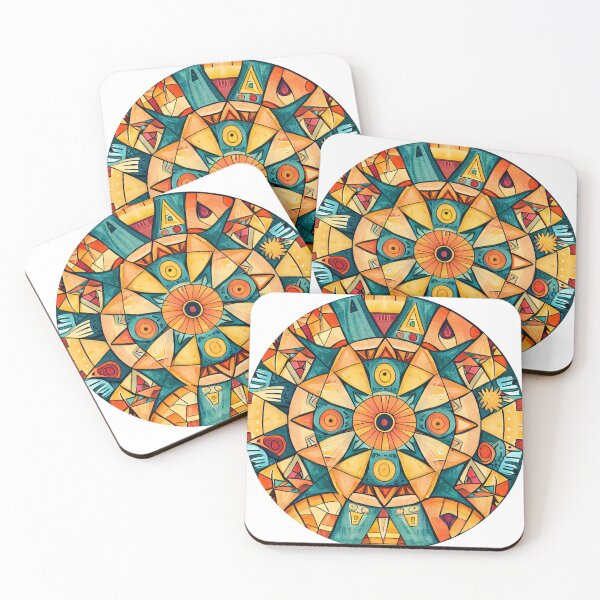 Item preview, Cubist Kaleidoscope, Warm Vivid Mandala designed and sold by Liscar95.