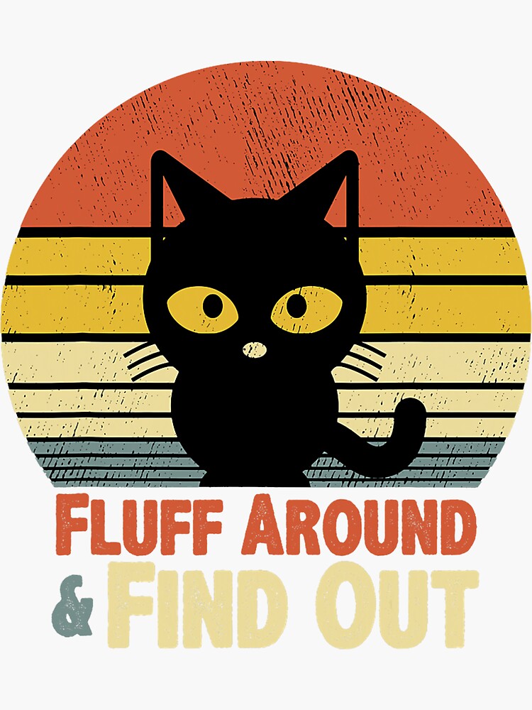 Fluff Around And Find Out Funny Cat Quote Throw Pillow for Sale