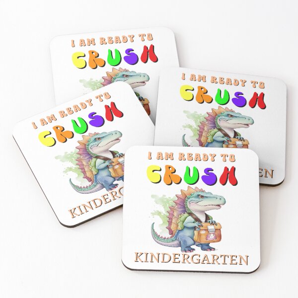 Item preview, Rady to crush kindergarten back to school dinosaur designed and sold by LoveYaToo.