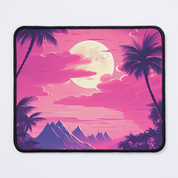 Item preview, Sunset Palms: A Vaporwave Serenade in Tropical Vibes designed and sold by Mullet Monkey.
