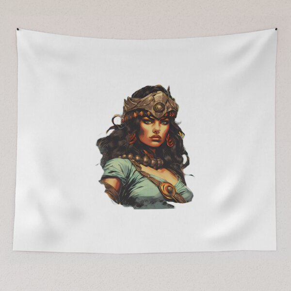 Item preview, Vintage Retro Style Female Empowerment Warrior  designed and sold by BrandonArtWorld.