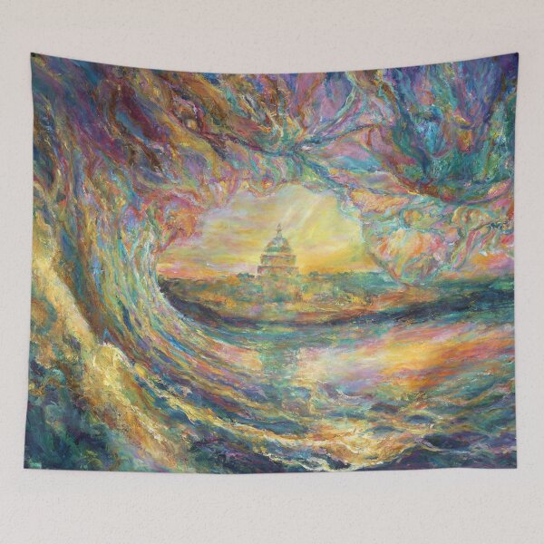 Item preview, Sunrise Wave Over DC designed and sold by Mearced-Art.
