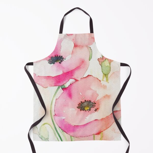 Item preview, pink poppy in watercolor designed and sold by camchic.