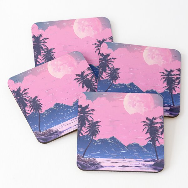 Item preview, Glitchy Cyber Palms: A Vaporwave Symphony at Dusk designed and sold by Mullet Monkey.
