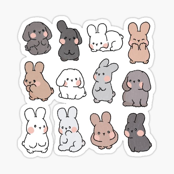 Little Kawaii Animal Sticker Set, Mouse Stickers, Kawaii Journal Stickers 