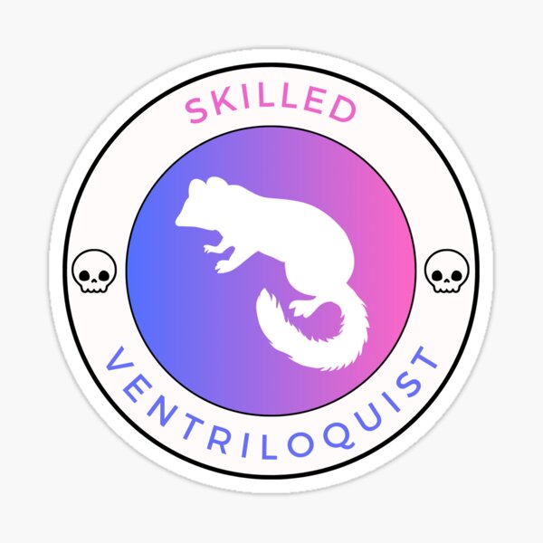 Talented Ventriloquist Merit Badge Sticker