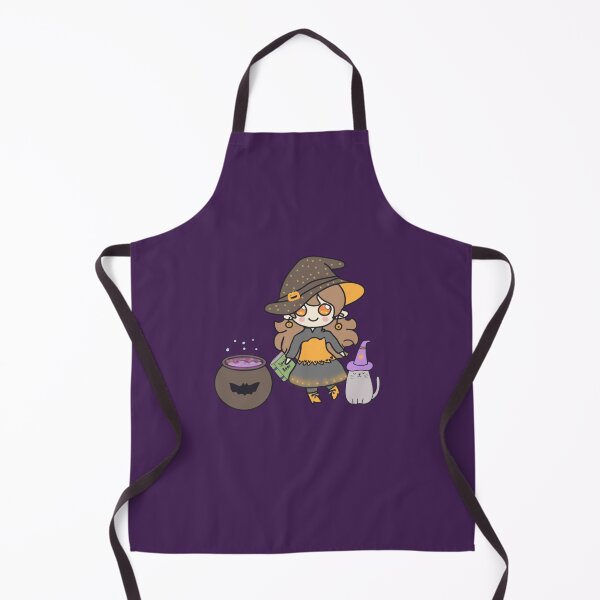 Item preview, Cute little witch and cat  designed and sold by flyingfoxarts.