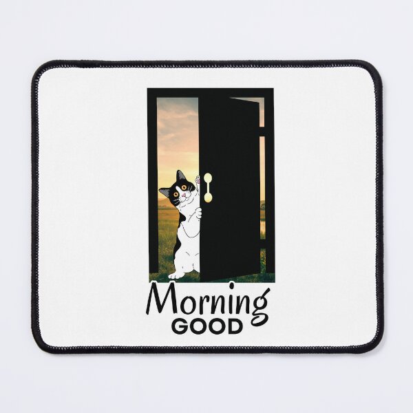 Item preview, Good Morning cat t-shirt, active cat t-shirt , sticker, motivation designed and sold by NinaCreator.