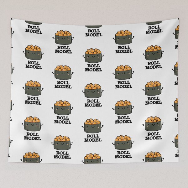 Item preview, Roll Model Funny Food Sushi Roll Puns  designed and sold by punnybone.