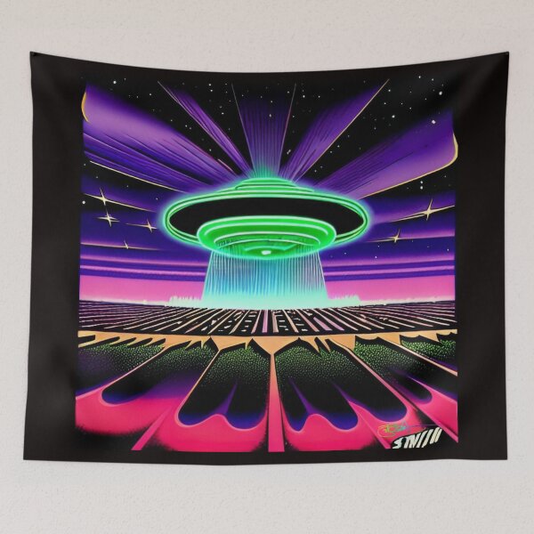 Item preview, Area 51 – Trippy Neon Retro UFO 102 - Grusch designed and sold by Benito Del Ray.