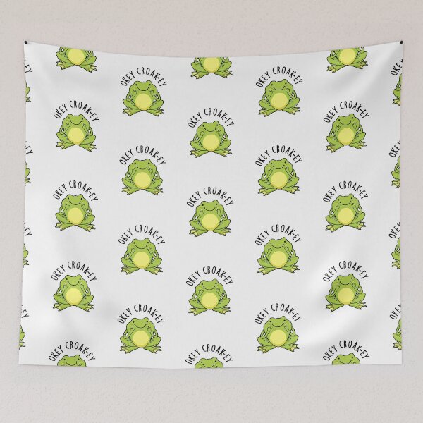 Item preview, Okey Croak-ey Funny Frog Puns  designed and sold by punnybone.