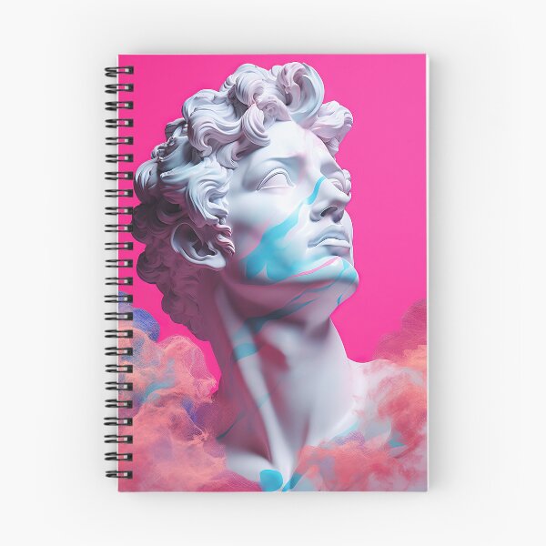Item preview, Neon Nostalgia: Ancient Bust in Vaporwave Realm designed and sold by Mullet Monkey.