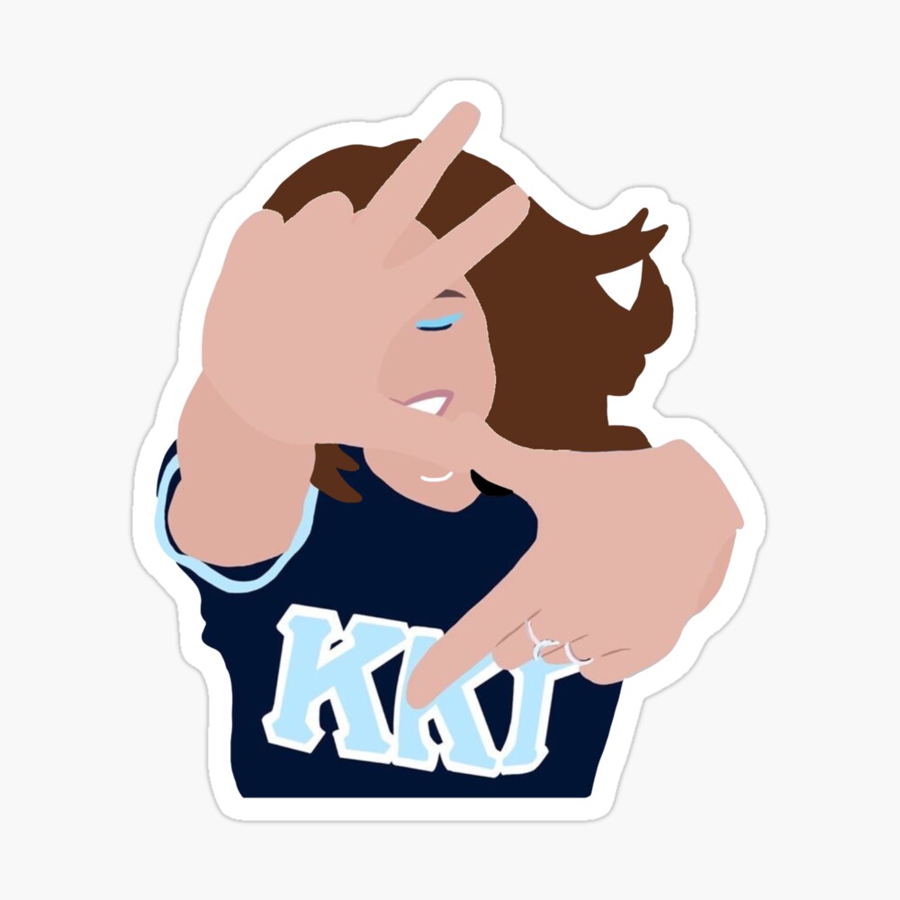 Kappa Hand Sign Brunette Sticker for Sale by TinyBubbleTinks | Redbubble