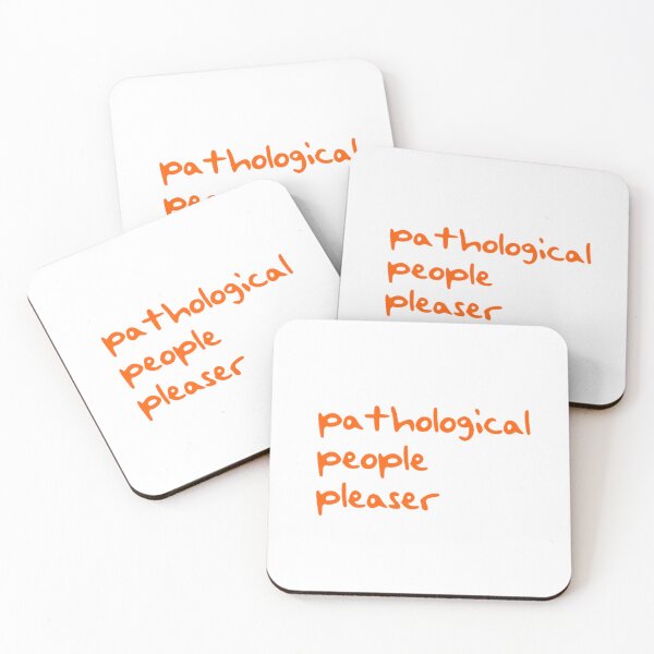Item preview, pathological people pleaser orange handwriting designed and sold by bluemirrorball.