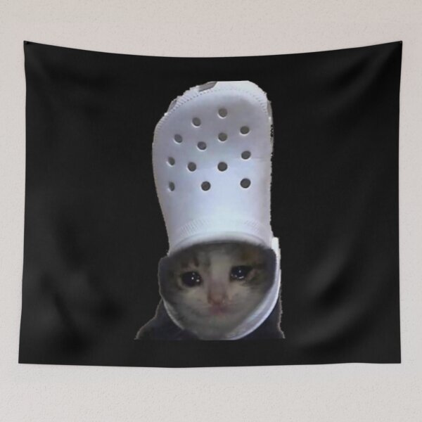 Aperçu de l'œuvre Chat qui pleure Croc Meme créée et vendue par cqicmzsqytn55.