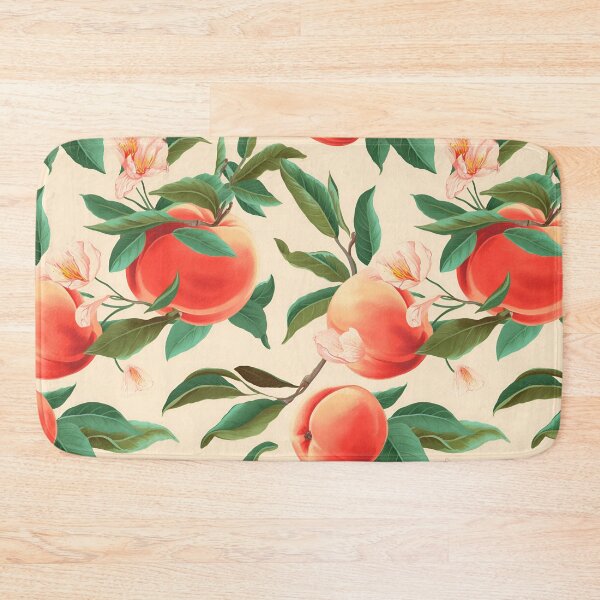 Item preview, Peaches and peach blossoms pattern designed and sold by KERaney.