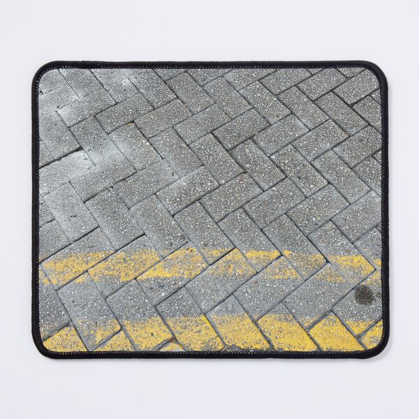 Item preview, Double Yellow Lines on Grey Road Bricks designed and sold by Sinemathk.