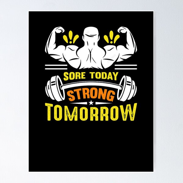 Sore Today Strong Tomorrow Tri -BLend Racerback Tank, Fitness Orange T