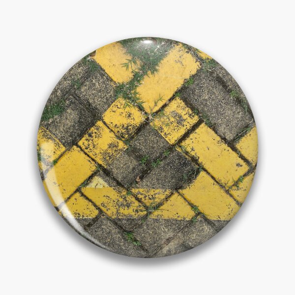 Item preview, Yellow No Parking Lines on Grey Road Bricks designed and sold by Sinemathk.