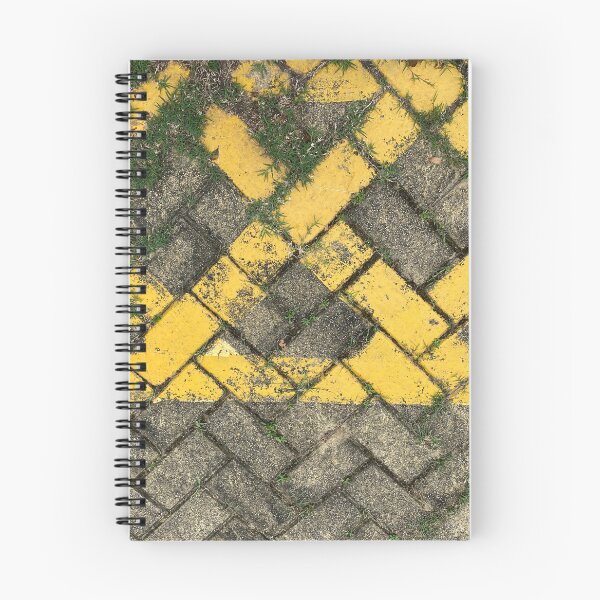 Item preview, Yellow No Parking Lines on Grey Road Bricks designed and sold by Sinemathk.