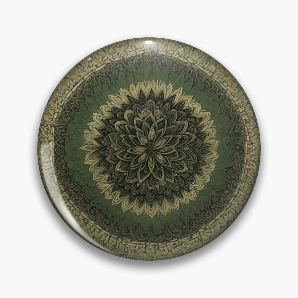 Artikelvorschau, Grünes goldenes Blumenmandala entworfen und verkauft von reggaeartgifts.