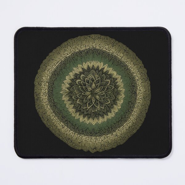 Item preview, Green Gold Flower Mandala designed and sold by reggaeartgifts.