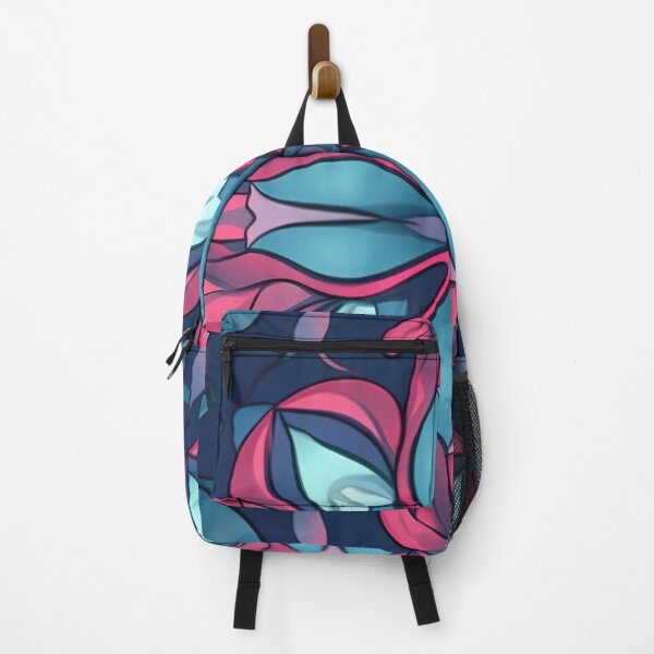 Item preview, Vibrant Pink and Blue Neon Flowers and Leaves Pattern designed and sold by Lamarcy.