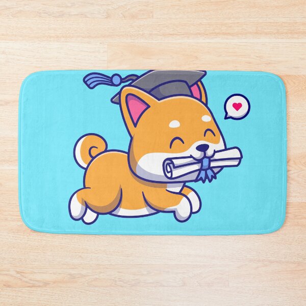 Item preview, Celebrate Success with a Cute Shiba Inu Dog Graduation Cartoon Vector Icon designed and sold by hjian8219.