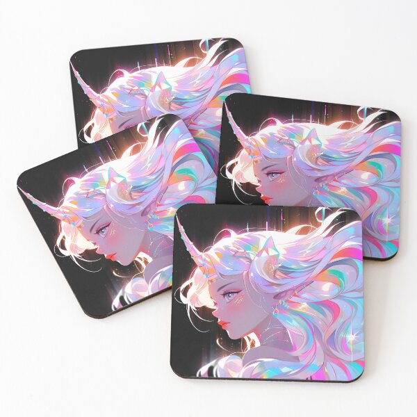 Item preview, Shimmering Crystal Unicorn Elf Girl designed and sold by bubblegoth.