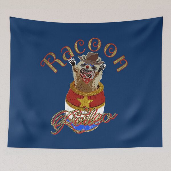 Item preview, Art- Racoon Rodeo - Clown in a baril designed and sold by Eejee-SK.