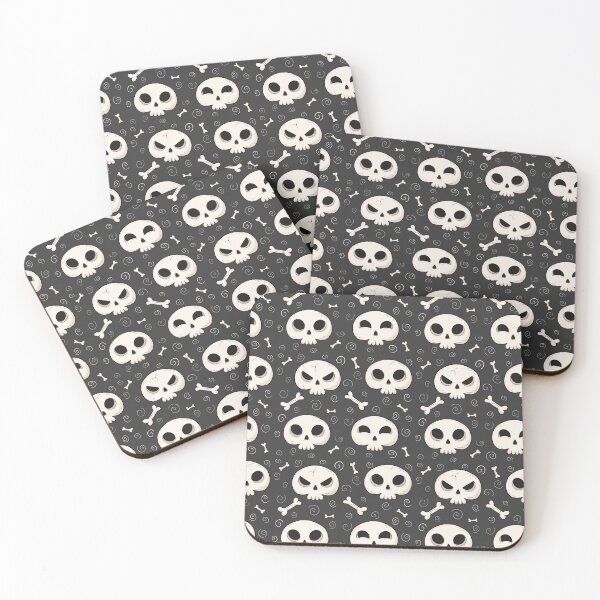 Item preview, Cute Skulls and Bones - Black designed and sold by OneCraftyLady.