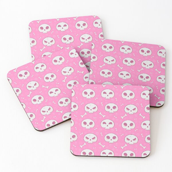 Item preview, Cute Skulls and Bones - Pink designed and sold by OneCraftyLady.