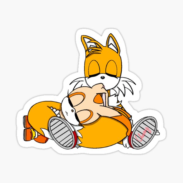 Tails Miles Prower Running Sticker - Tails Miles Prower Running