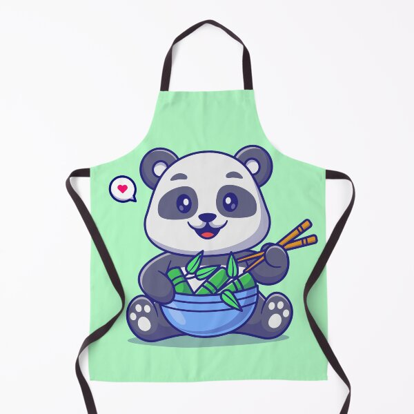 Item preview, Cute Panda Eating Bamboo with Chopsticks Cartoon Vector Icon designed and sold by hjian8219.