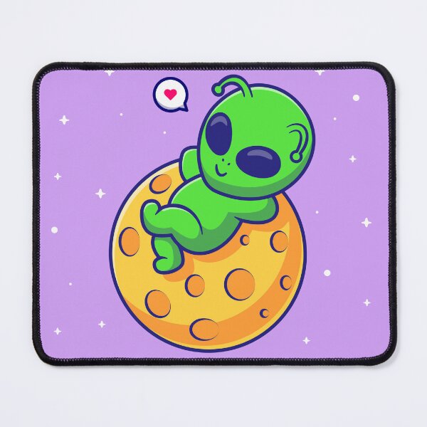 Item preview,  Cute Alien Sleeping on the Moon Cartoon Vector Icon designed and sold by hjian8219.