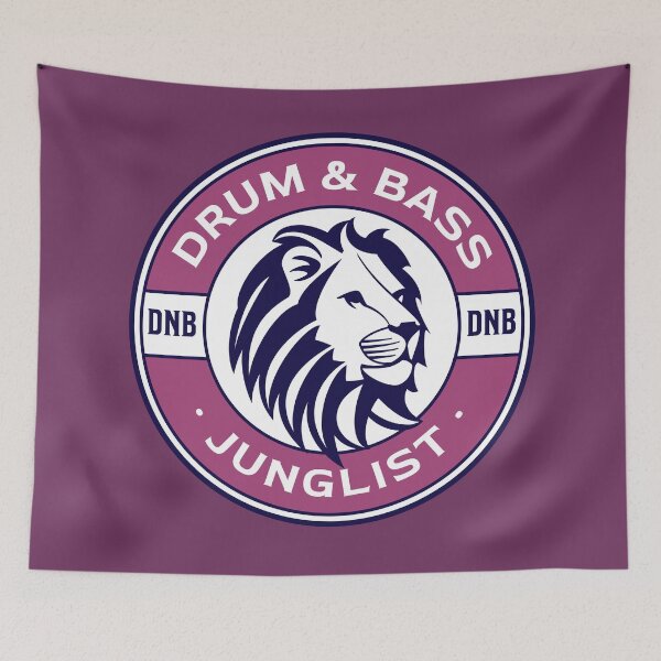 Item preview, DRUM AND BASS  - Lifesaver Lion (Pink)  designed and sold by Discothreadz.