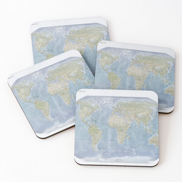 Item preview, Vintage World Physical Map (2013) designed and sold by BravuraMedia.