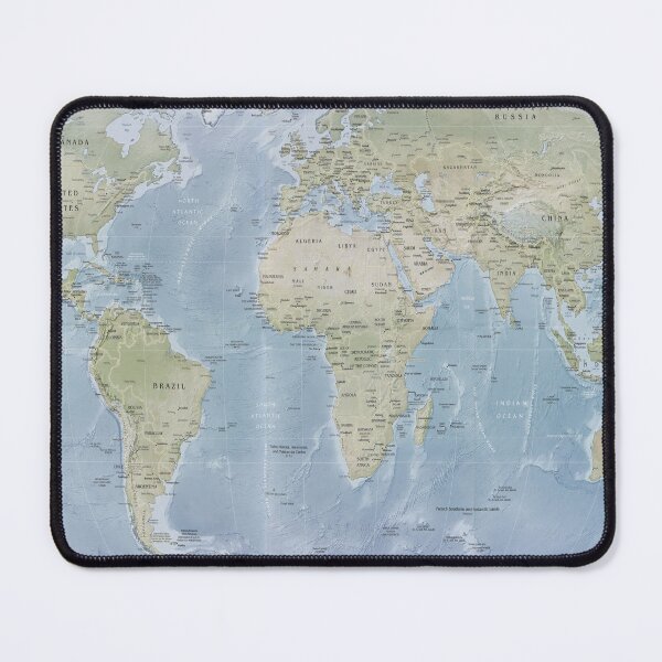Item preview, Vintage World Physical Map (2013) designed and sold by BravuraMedia.