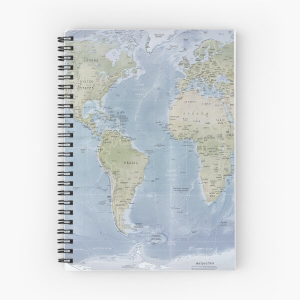 Item preview, Vintage World Physical Map (2013) designed and sold by BravuraMedia.