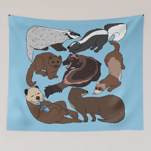 Item preview, Mess of Mustelids designed and sold by migrainearts.